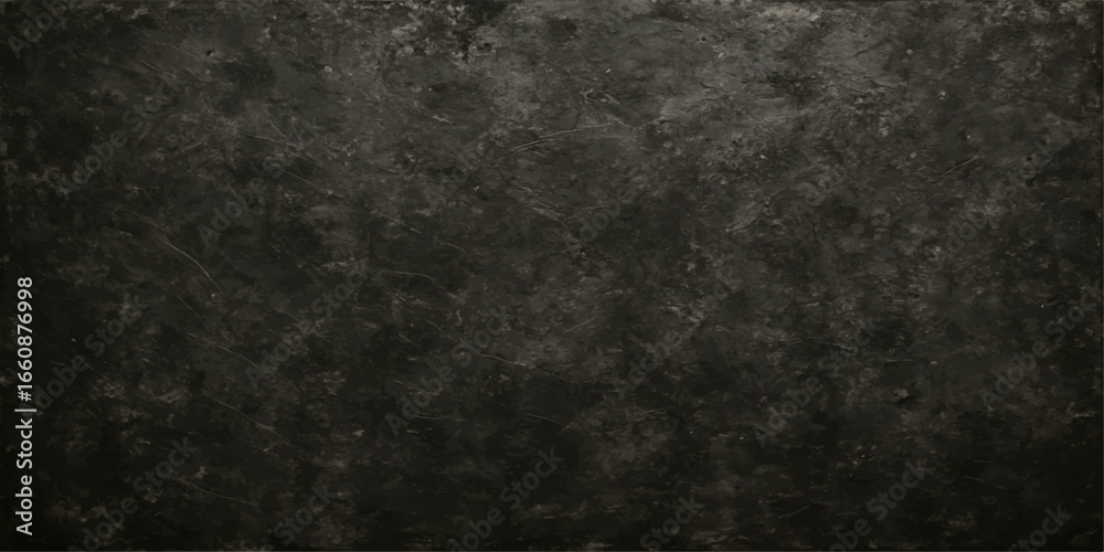 Obraz premium A textured dark gray grunge wall with an aged antique metal frame