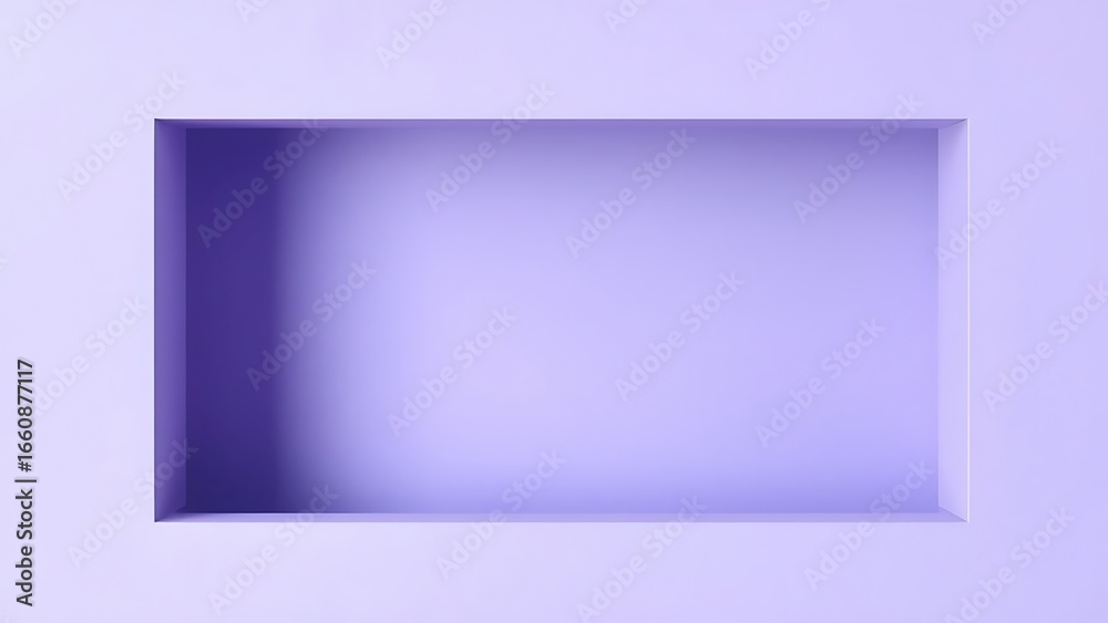Obraz premium ラベンダーカラーの立体的なニッチ空間 抽象的な背景素材