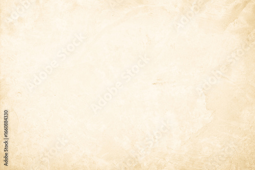 Colour old concrete wall texture background. Close up retro plain cream color cement wall background texture. Design paper vintage parchment element.