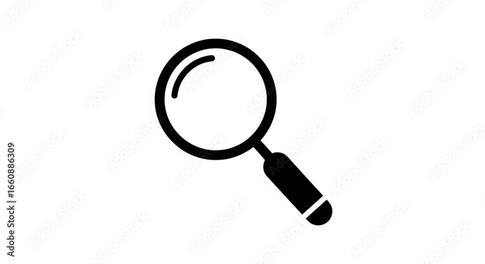 Magnifying glass icon search find zoom explore investigation discovery research tool symbol graphic vector Magnifying glass icon search find zoom explore investigation discovery research tool symbol graphic vector