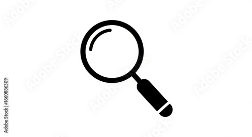 Magnifying glass icon search find zoom explore investigation discovery research tool symbol graphic vector