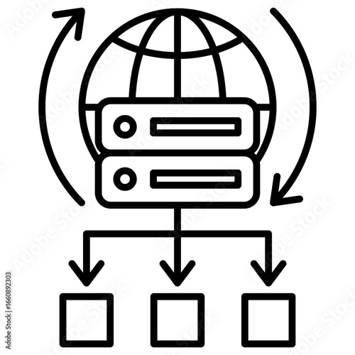 Proxy Server Outline Icon