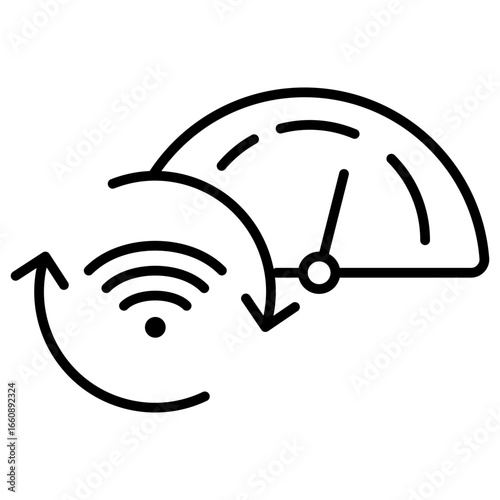 Bandwidth Meter Outline Icon
