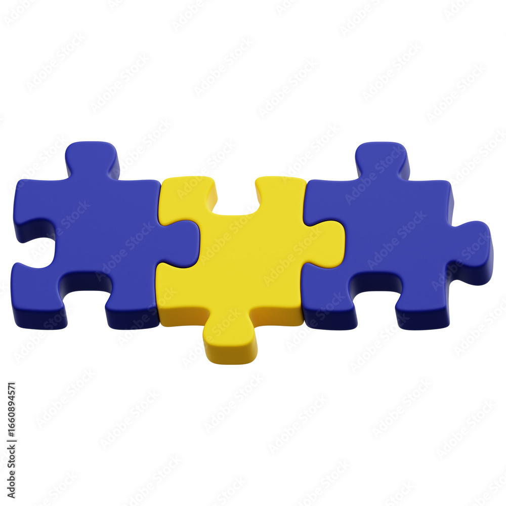 Obraz premium 3D Jigsaw Puzzle Icon