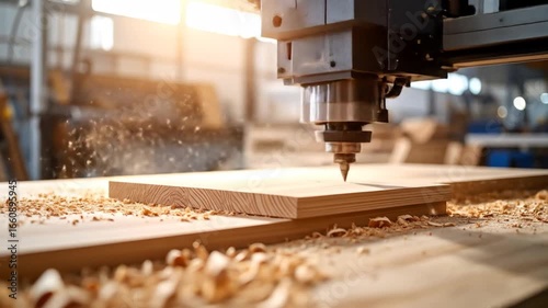 Precision CNC Router Engraving Machine Cutting Wood Panel, Detailed Milling Process