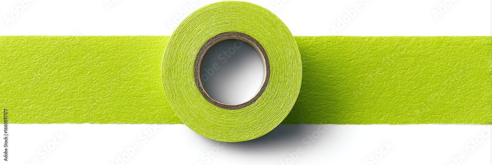 Obraz premium Rolled lime green tape