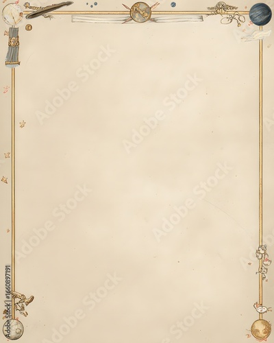 Classical Ornate Border Stationery Page – Elegant Vintage Frame