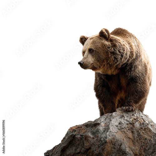 Wallpaper Mural Brown bear cub isolated on transparent background Torontodigital.ca