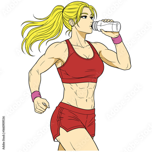 Beauty Girl Hydrated Hustle Generative AI