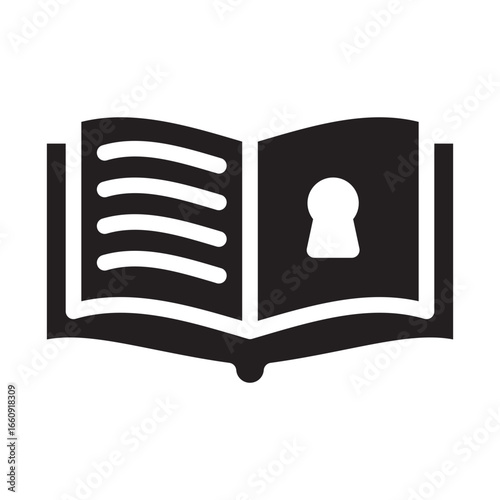 Key Book Learning Education Glyph Icon