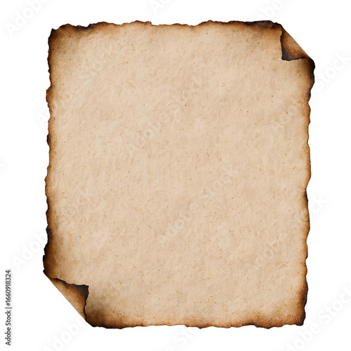 Torn Paper with Burnt Edges