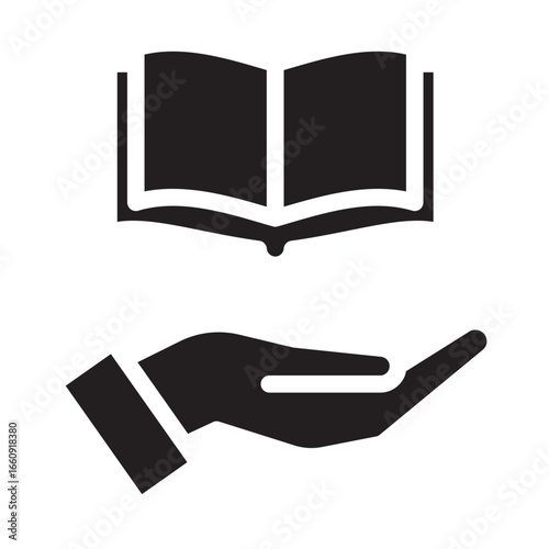 Open Book Knowledge Education Glyph Icon