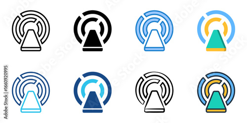 CT Scan icon set multiple style collection 
