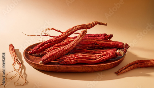 Premium Red Ginseng Minimal Backgrounds