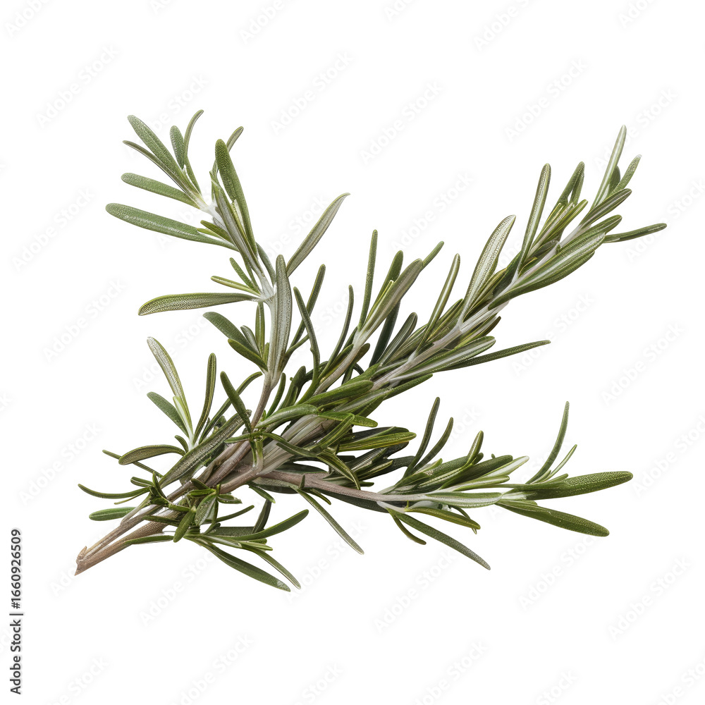 Fototapeta premium Fresh rosemary sprig, detailed illustration
