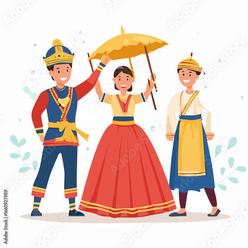 Traditional Filipino Attire Illustration: Celebrating Culture