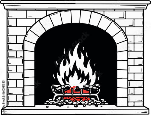 fireplace in the house