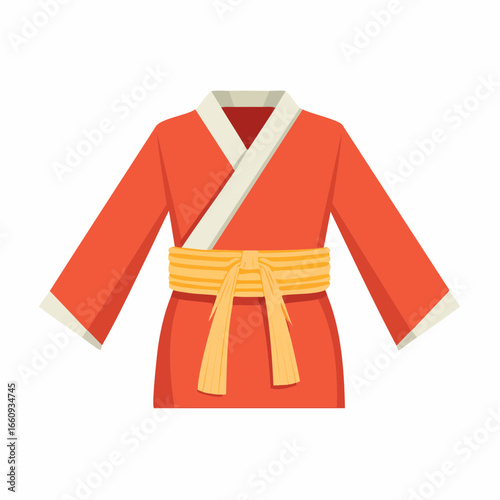 Traditional Martial Arts Uniform Illustration