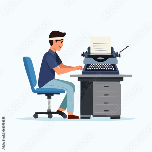 Writer at Typewriter: Creative Process