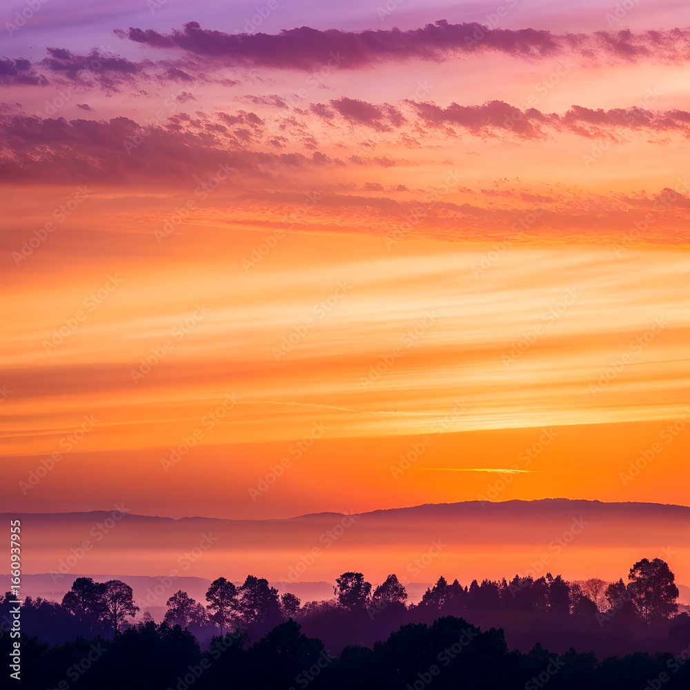 Fototapeta premium sunset over the mountains