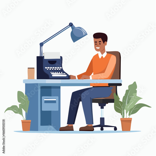 Author at Typewriter: Creative Writer's Workspace Illustration