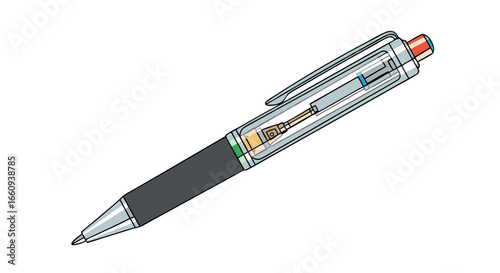 Transparent Multi-Pen: Technical Illustration