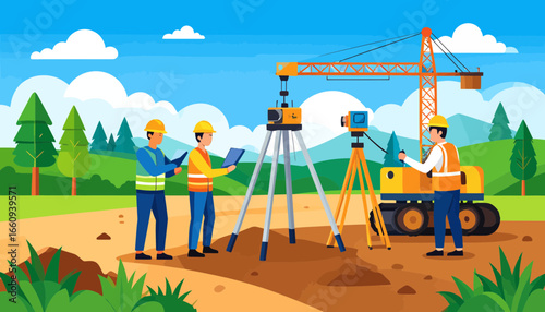 Construction Site Survey: Geodetic Measurement and Land Development