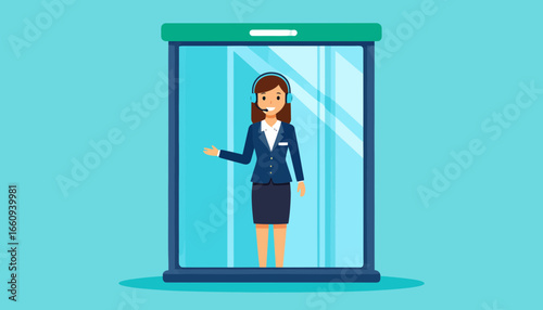 Virtual Assistant in a Glass Screen