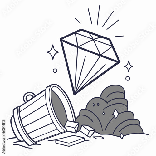Diamond in the Trash Logo for Unexpected Brilliance
