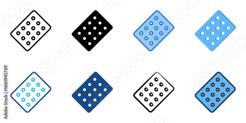 Pain Relief Patch icon set multiple style collection 
