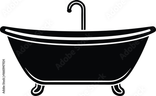 Freestanding tub vector icon.eps