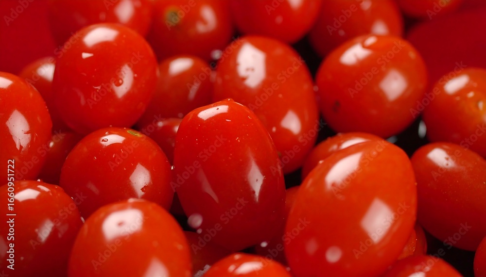 Close-up of fresh, red cherry tomatoes Close-up of fresh, red cherry tomatoes
