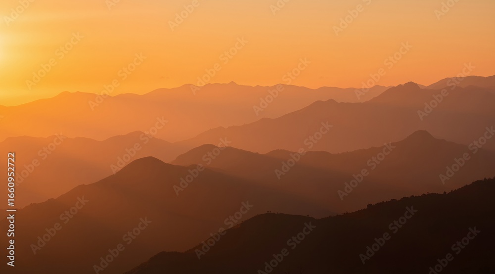 Obraz premium sunset in the mountains