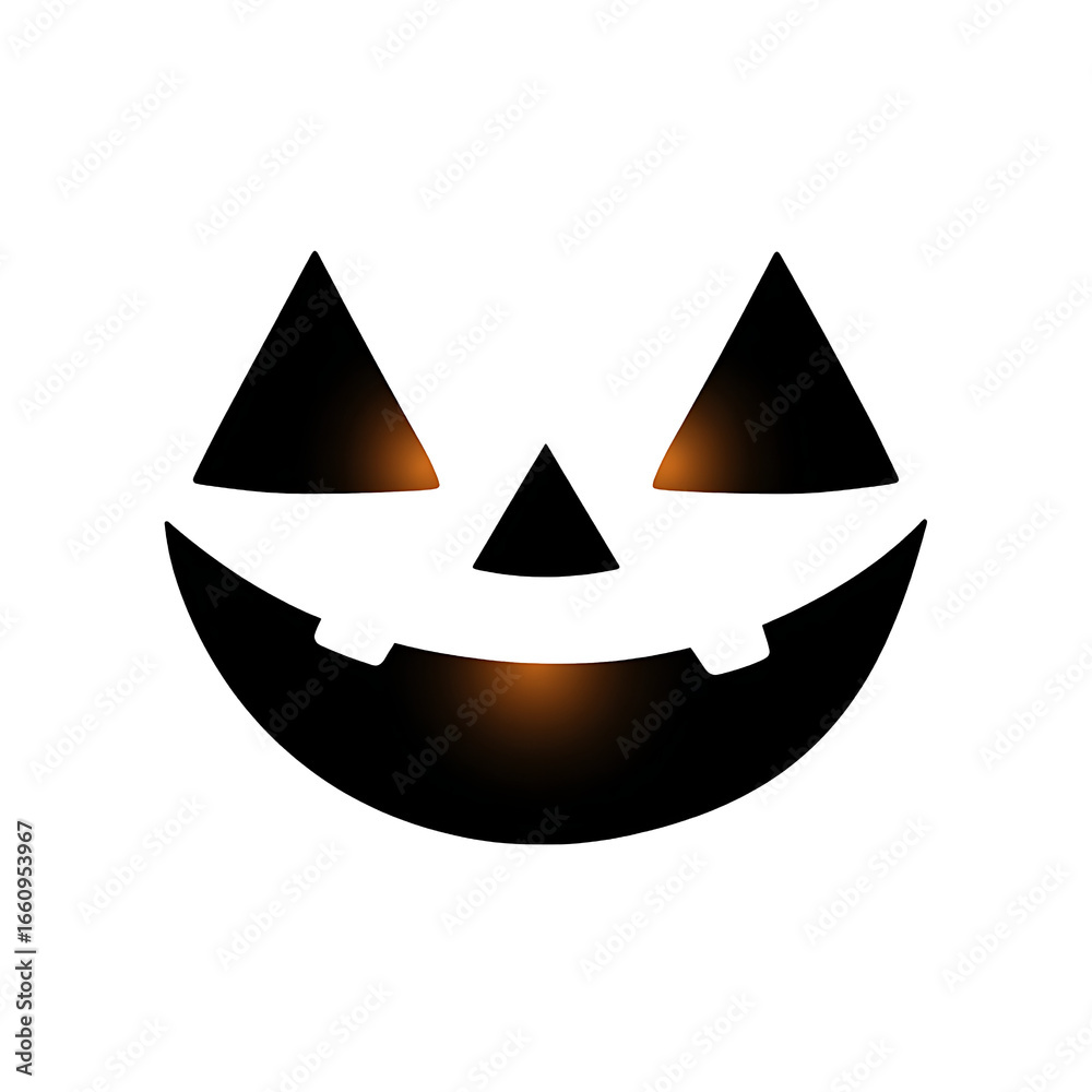 Fototapeta premium pumpkin face, jack-o-lantern on transparent background PNG