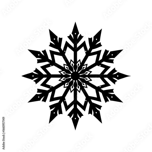 Wallpaper Mural Snowflake floral vector illustration Torontodigital.ca