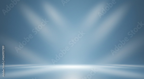 Abstract Blue Studio Background with Spotlight for Product Display