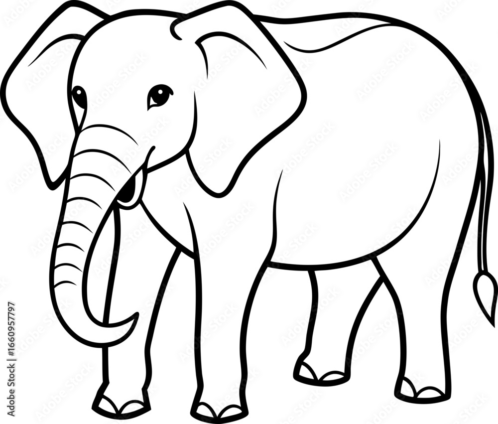 Fototapeta premium elephant cartoon isolated