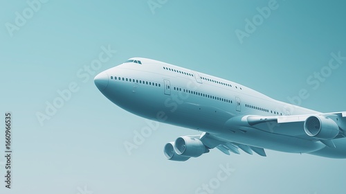 Large jet airplane flying above the cloud
