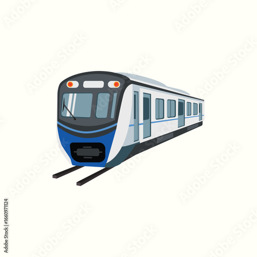 Mass rapid transportation train Vector illustration