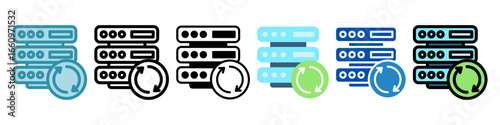 Backup Multi Style Mini Illustration Icon. Use For Modern Concept, Print, Ui, Ux Kit, Web And App Development. Vector Related To Office, Education, Examination And More
