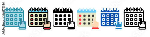 Date Picker Multi Style Mini Illustration Icon. Use For Modern Concept, Print, Ui, Ux Kit, Web And App Development. Vector Related To Office, Education, Examination And More