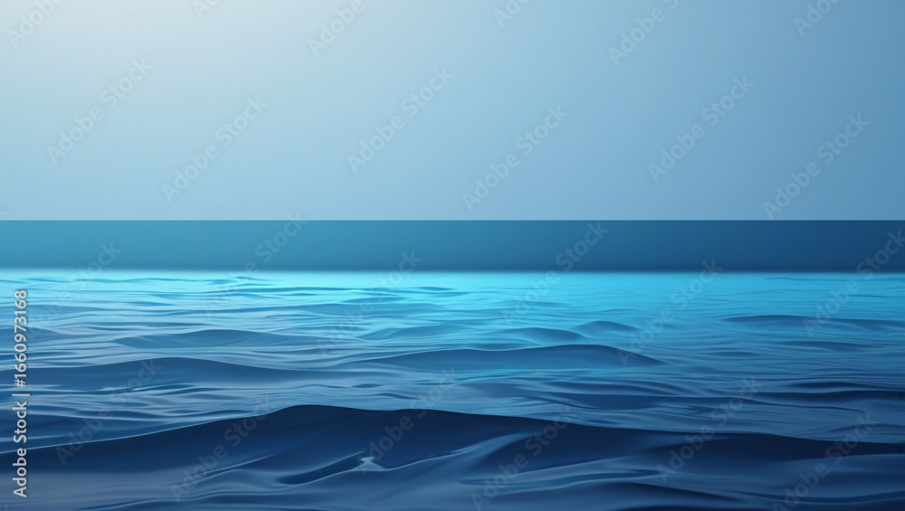 Obraz premium Ocean sea water wave blue background nature landscape horizon calm surface ripple texture abstract design