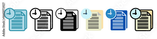 Daily Task Multi Style Mini Illustration Icon. Use For Modern Concept, Print, Ui, Ux Kit, Web And App Development. Vector Related To Office, Education, Examination And More