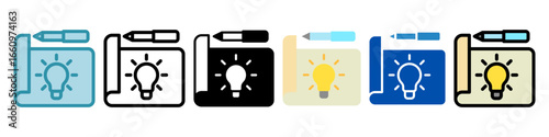 Idea Multi Style Mini Illustration Icon. Use For Modern Concept, Print, Ui, Ux Kit, Web And App Development. Vector Related To Office, Education, Examination And More