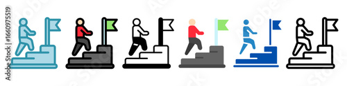 Effort Multi Style Mini Illustration Icon. Use For Modern Concept, Print, Ui, Ux Kit, Web And App Development. Vector Related To Office, Education, Examination And More