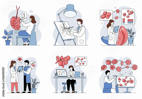 Medical research and hematology concepts