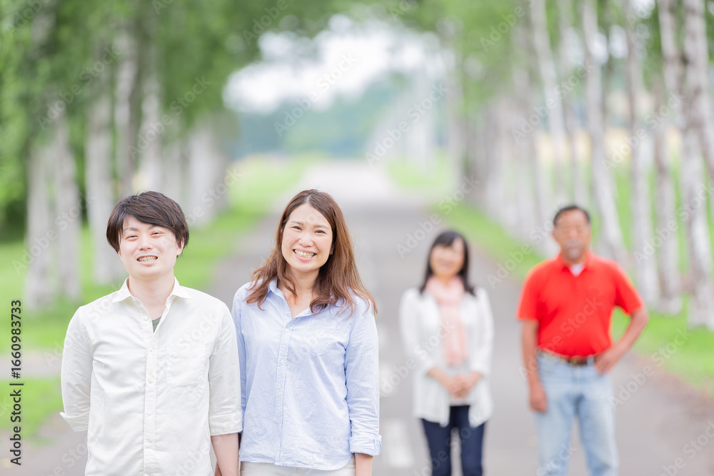 Obraz premium 2世代家族