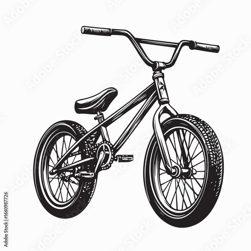 BMX Bicycle Ready for Action Extreme Sport Vector Illustration Design