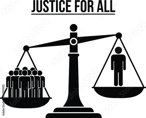 Justice for all people, balance the scales with compassion and fairness