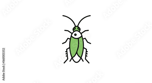 Simple green cockroach design